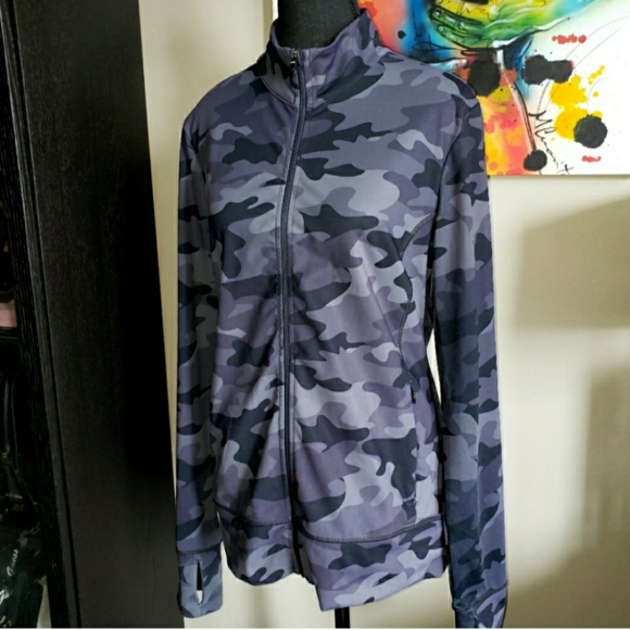 5 For $25✨️ Lole Womens Medium Work Out Army Print Camo Jacket ZipUp Sweater - Picture 7 of 8